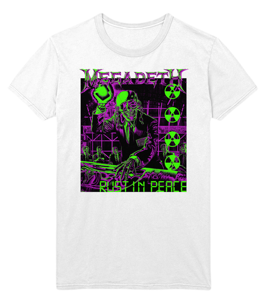 Stakes Megadeth Neon Rust in Peace Jumbo Print T-Shirt [Apparel]