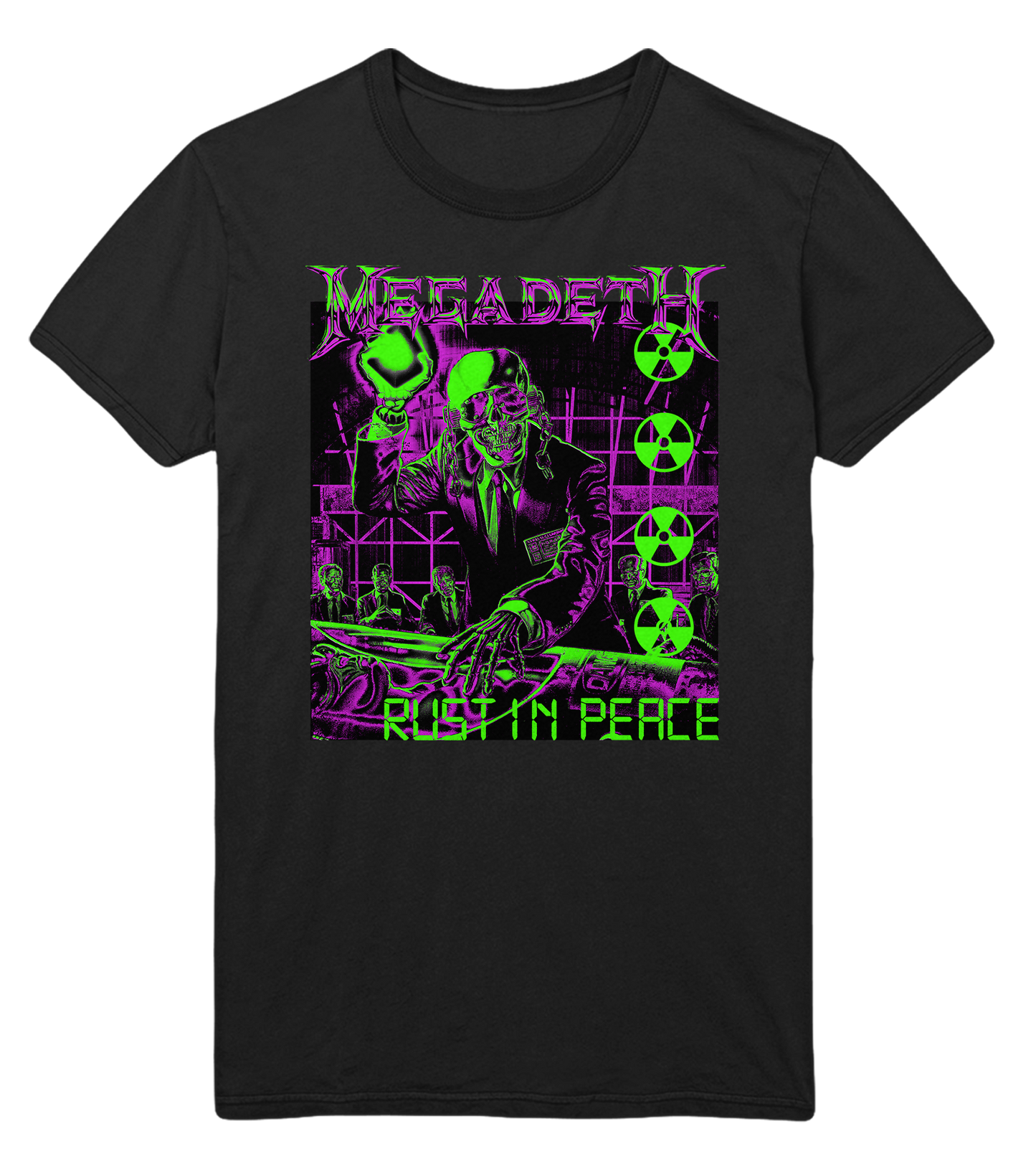 Stakes Megadeth Neon Rust Jumbo Print T-Shirt [Apparel]