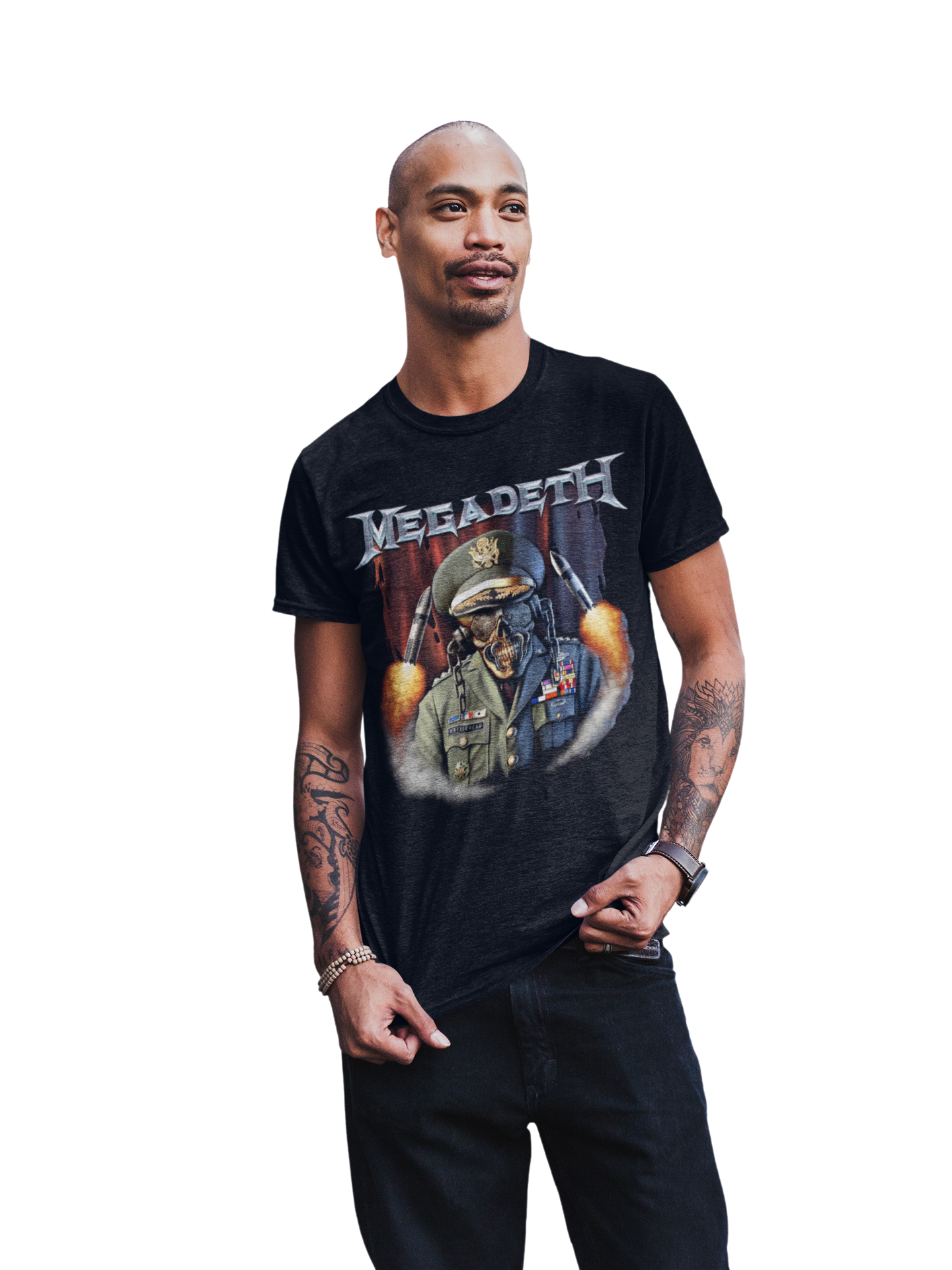 Stakes MegaDeth - Rattlehead Vic Jumbo Print T-Shirt [Apparel]