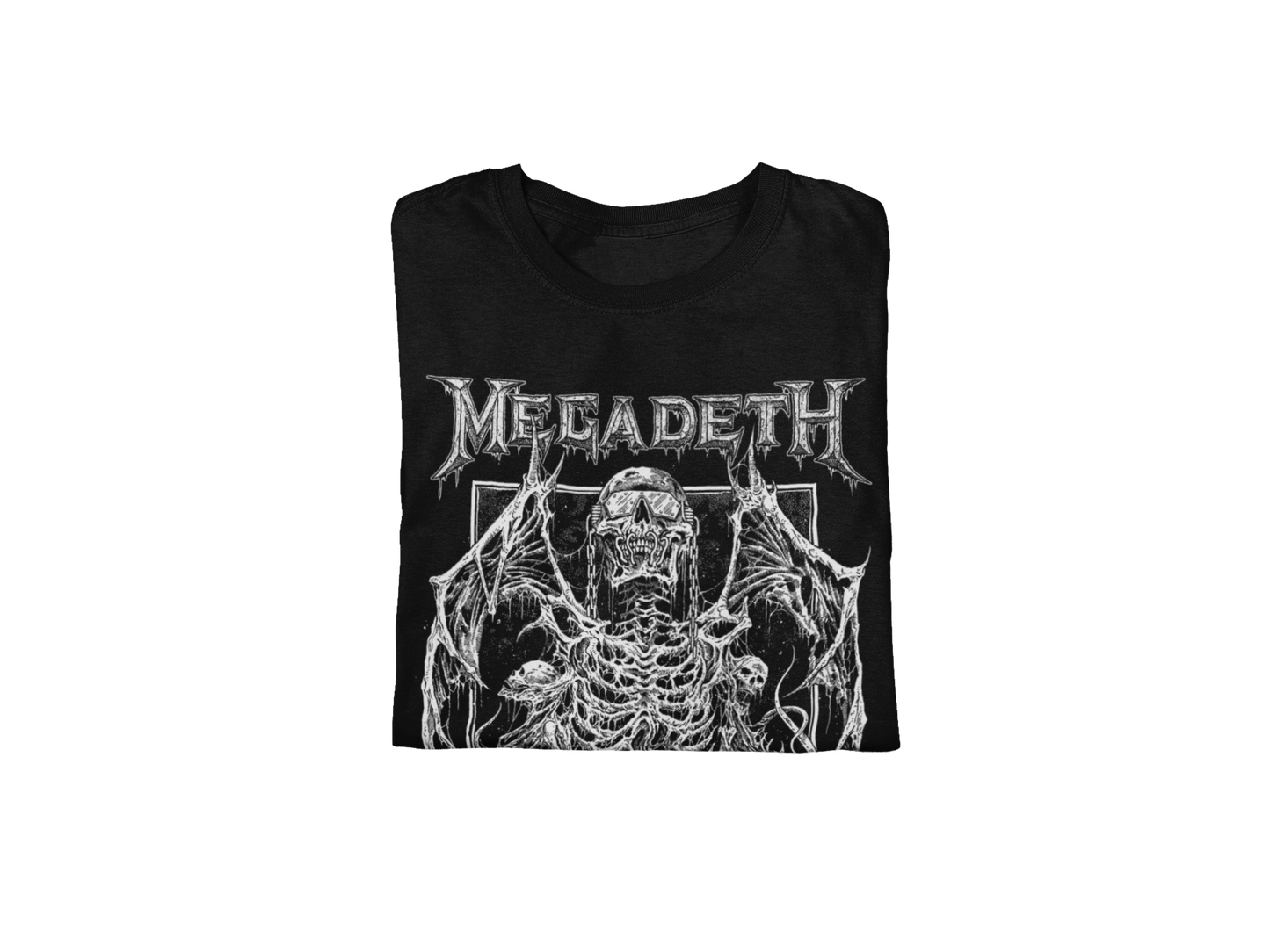Stakes Megadeth Skeleton Wings Jumbo Print T-shirt [Apparel]