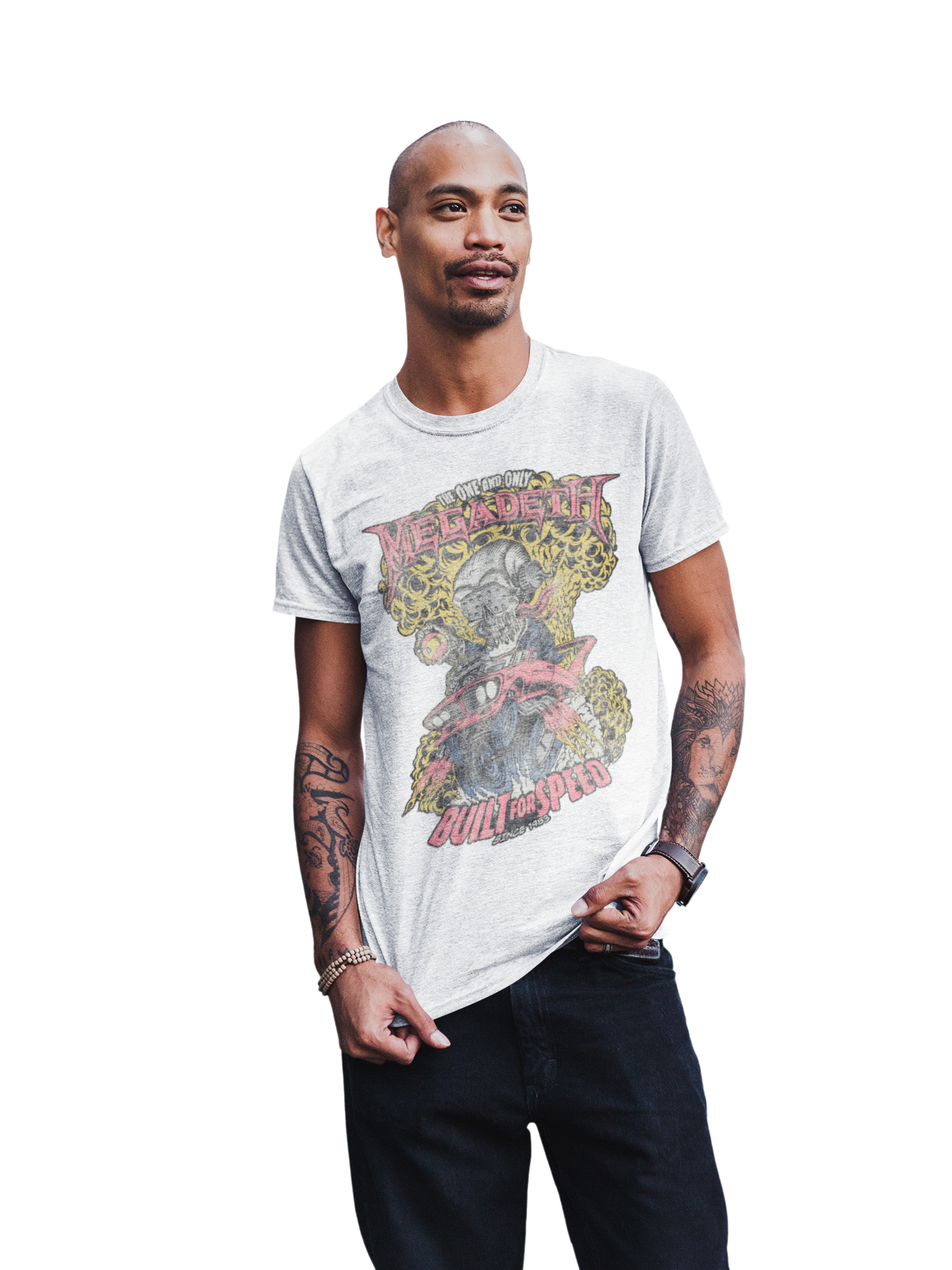 Stakes MegaDeth - Vintage Built for Speed Jumbo Print T-Shirt [Apparel]