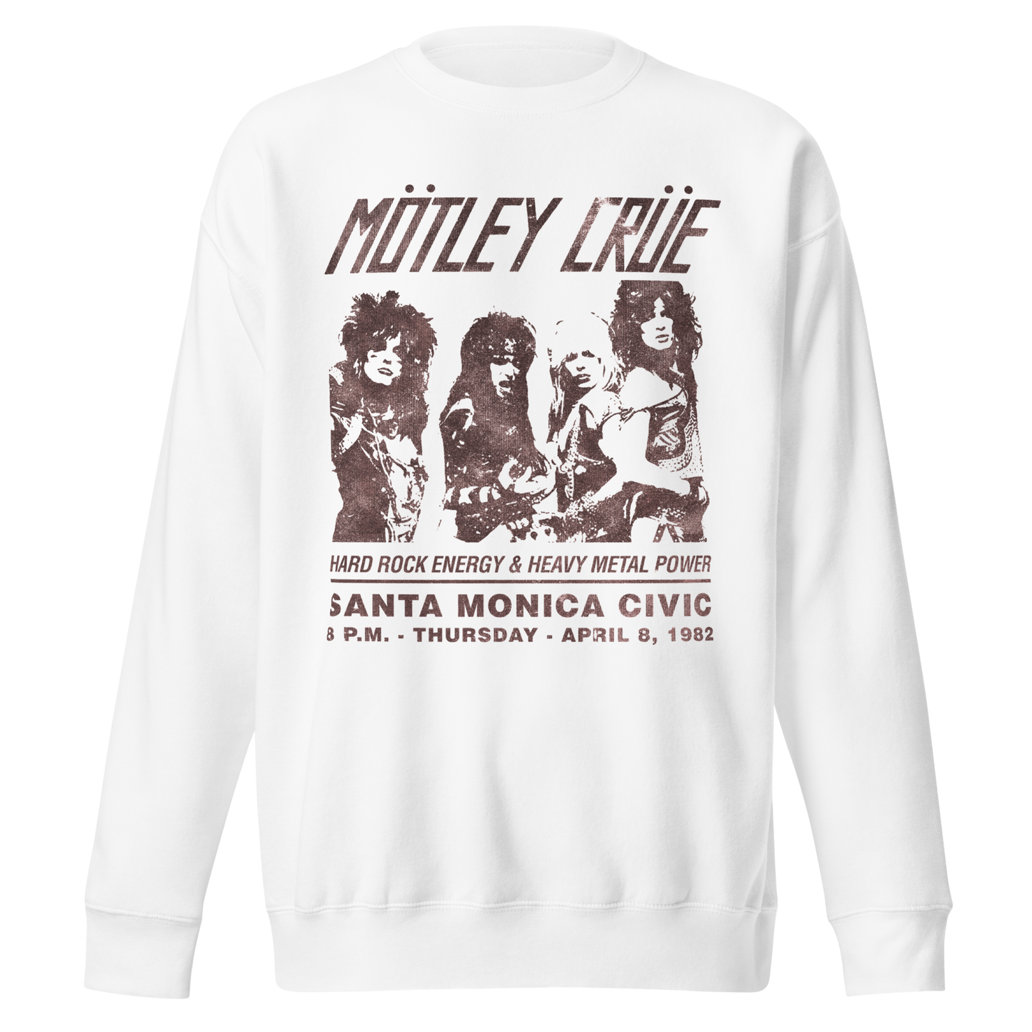 Stakes Motley Crue '82 Santa Monica Jumbo Print Sweatshirt [Apparel]