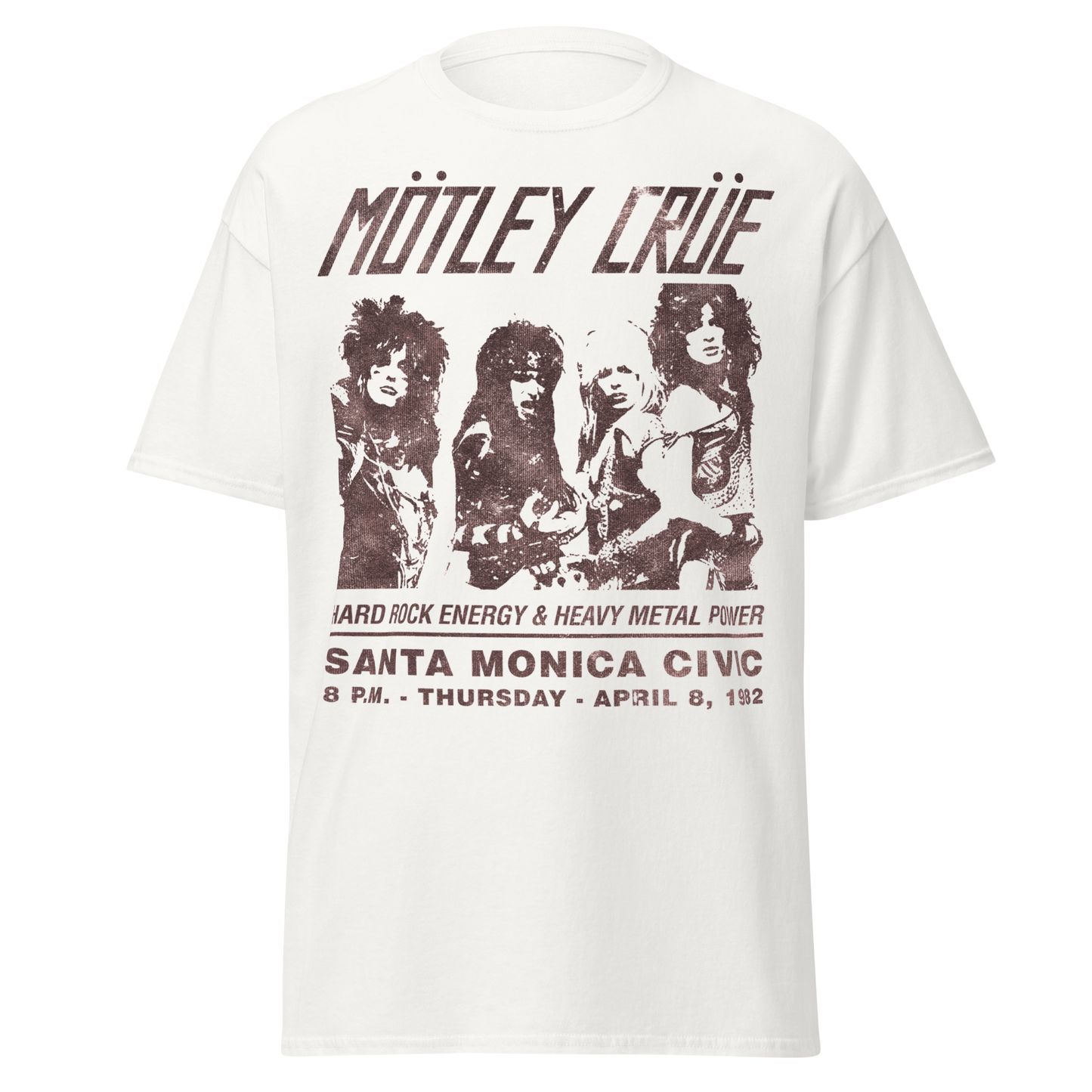 Stakes Motley Crue '82 Santa Monica Jumbo Print T-Shirt [Apparel]