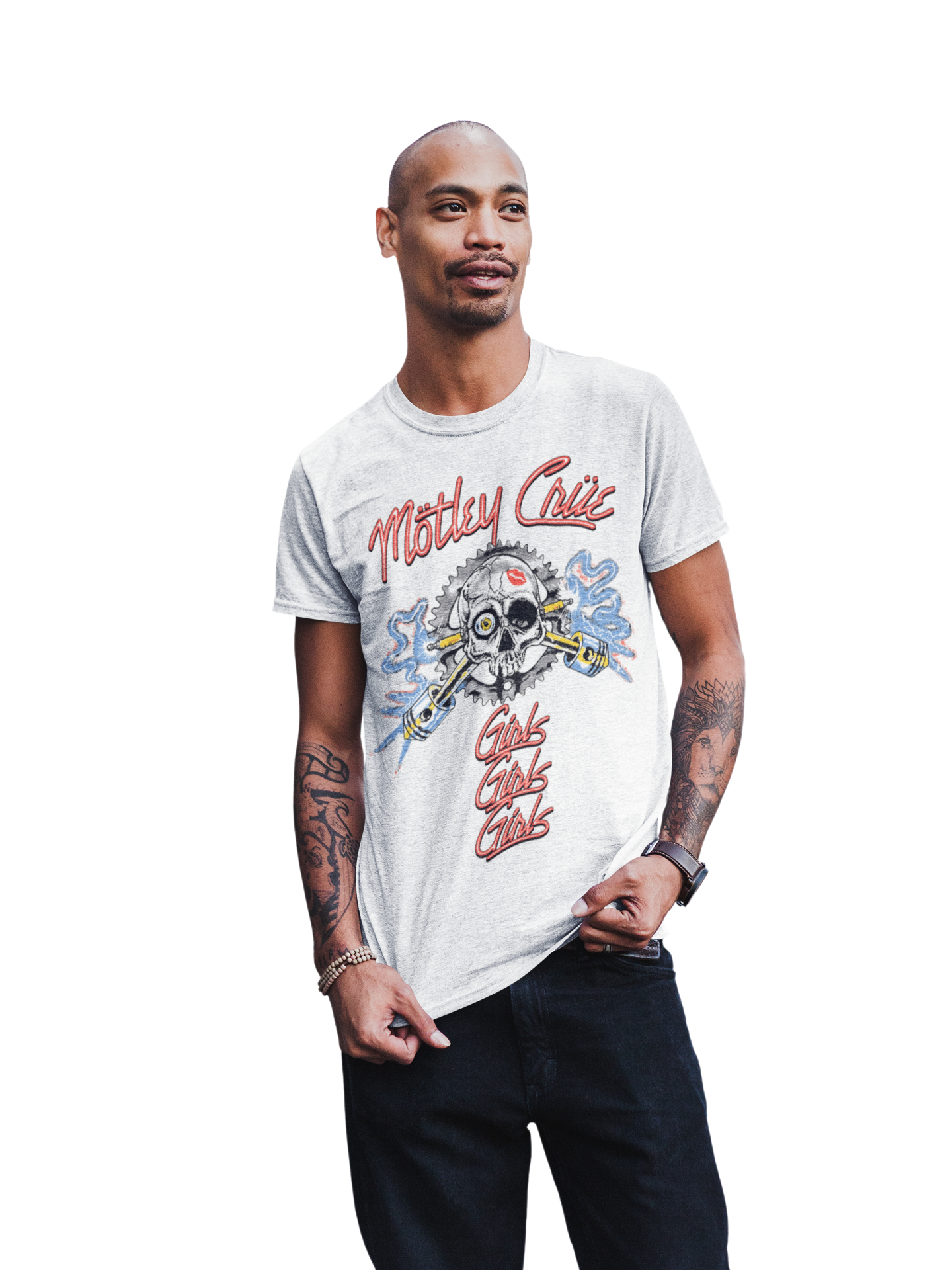 Stakes Motley Crue Girl's Skull Jumbo Print T-shirt [Apparel]