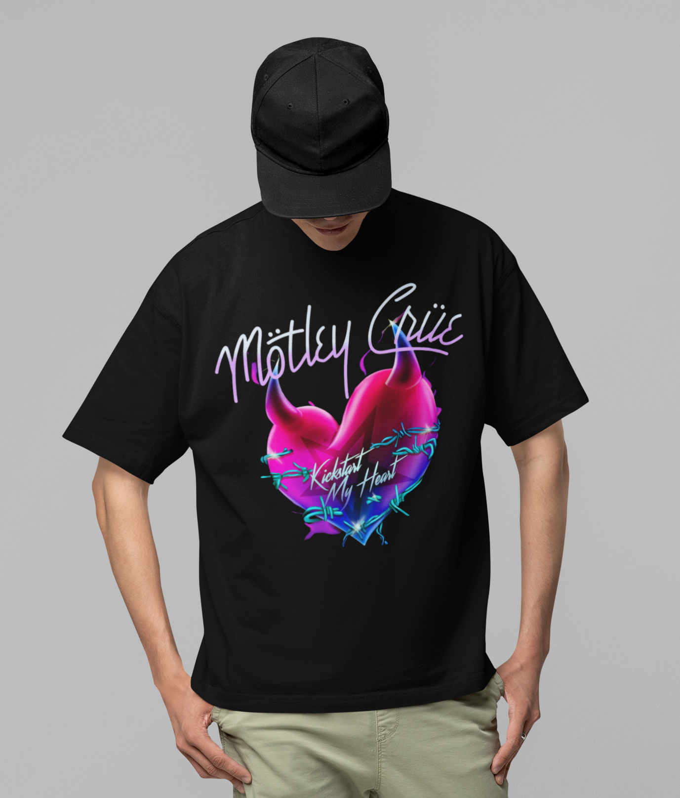 Stakes Motley Crue Kickstart Jumbo Print T-shirt [Apparel]