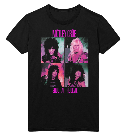 Stakes Motley Crue Pink Shout Jumbo Print T-Shirt [Apparel]