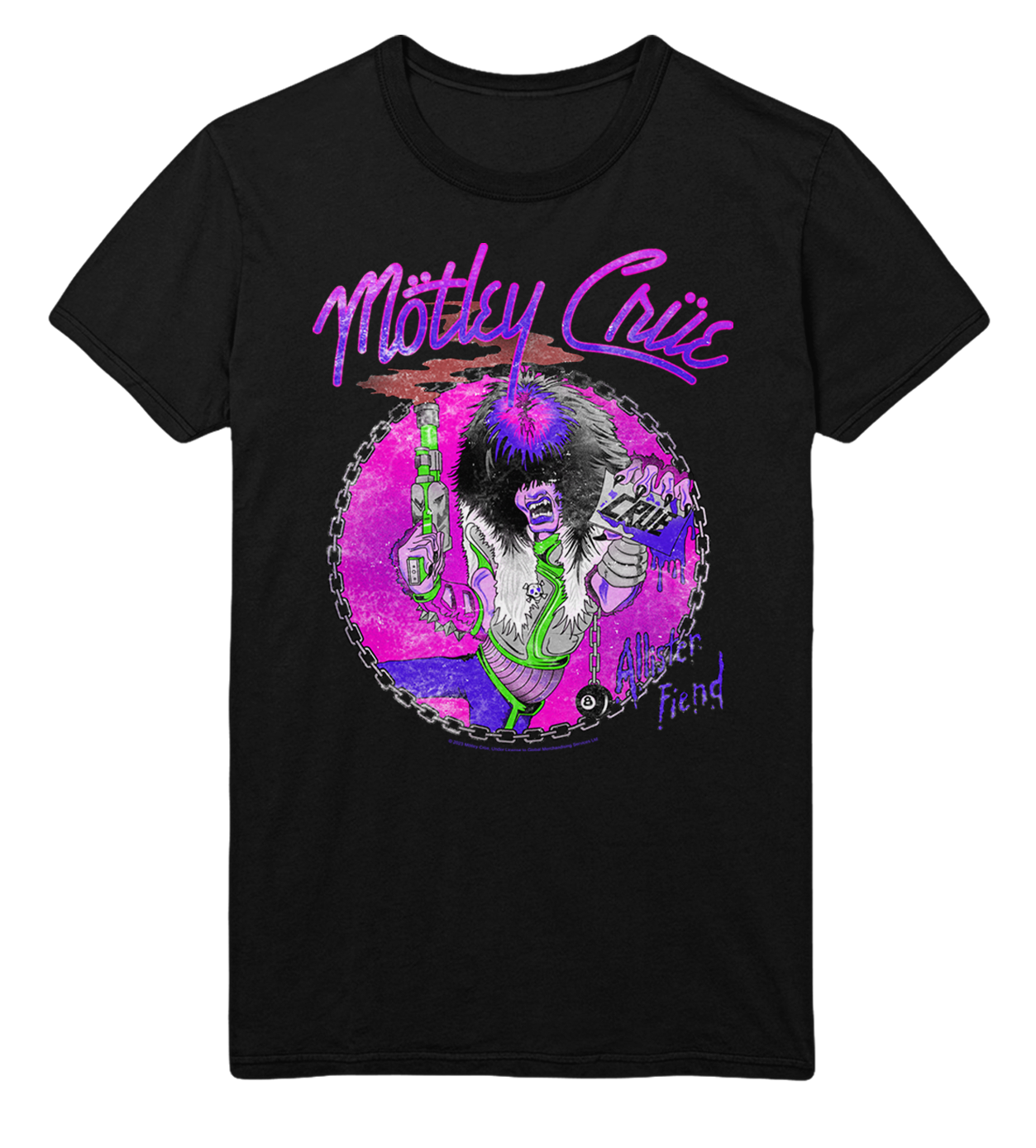 Stakes Motley Crue Purple Allister Jumbo Print T-Shirt [Apparel]