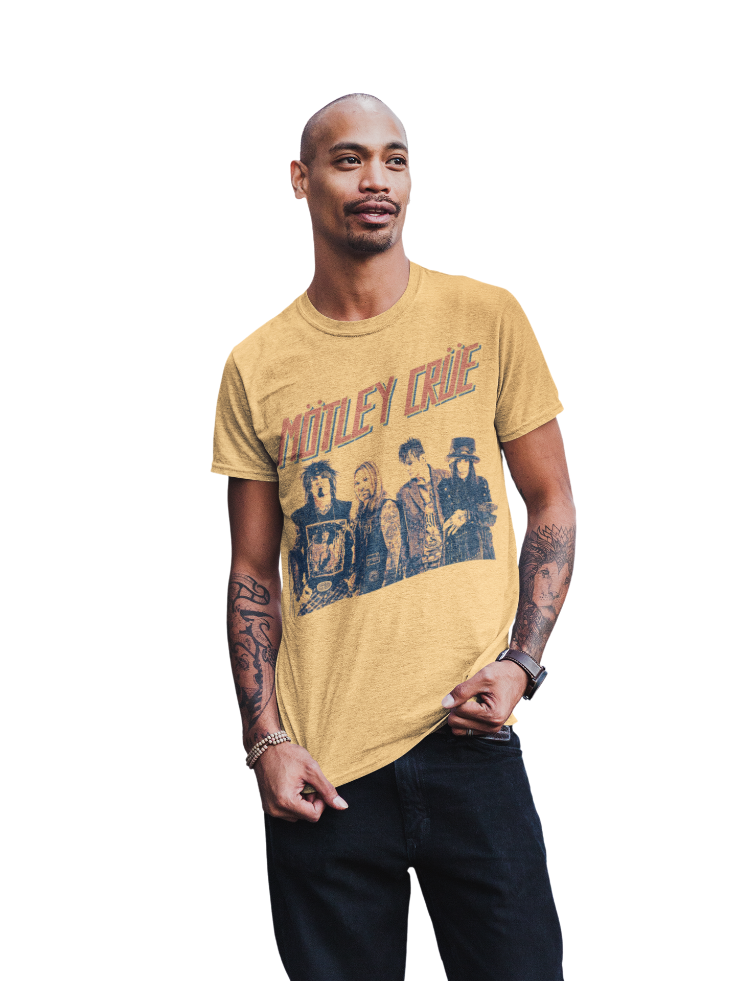 Stakes Motley Crue - Retro Boomin Jumbo Print T-Shirt [Apparel]