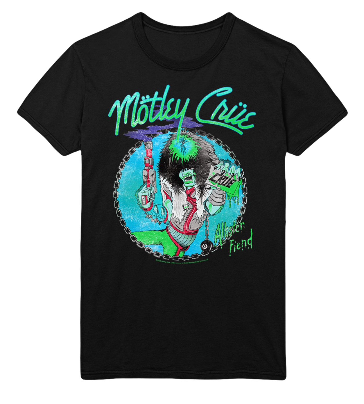 Stakes Motley Crue Turquoise Allister Jumbo Print T-Shirt [Apparel]