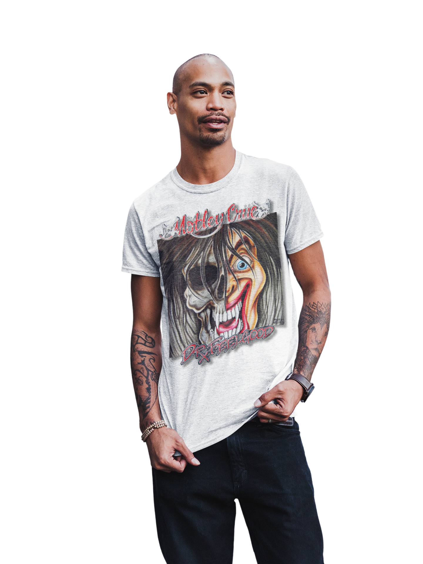 Stakes Motley Crue - Vintage Dr. Feelgood Jumbo Print T-Shirt [Apparel]