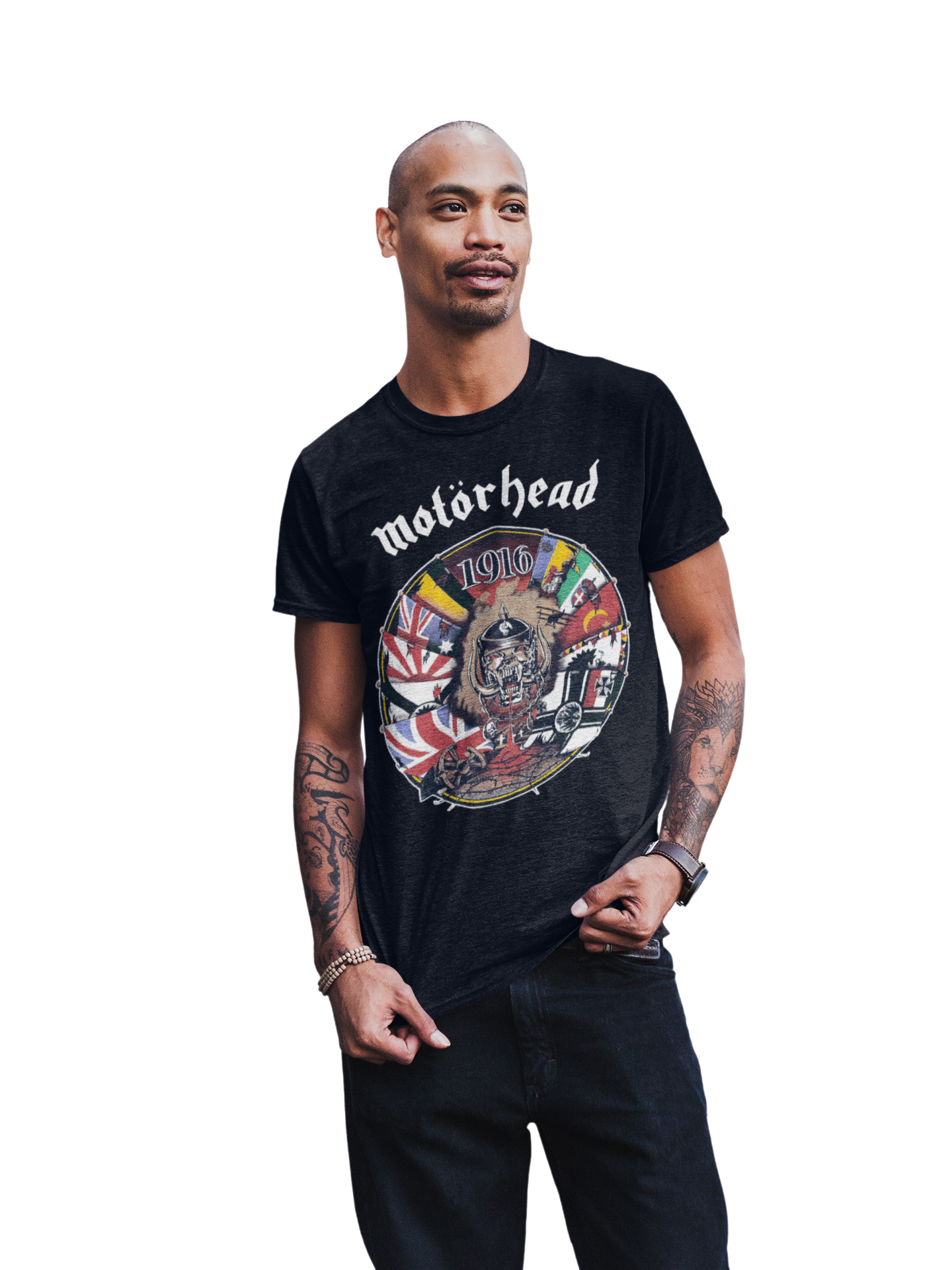 Stakes Motorhead - Vintage 1916 Jumbo Print T-Shirt [Apparel]
