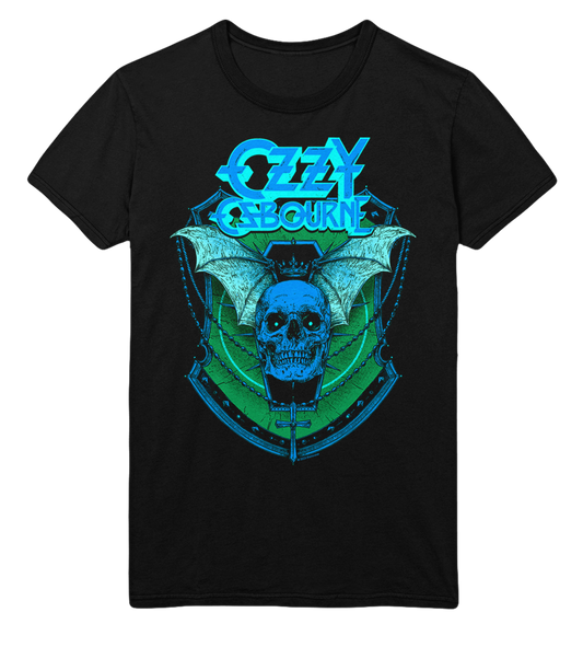 Stakes Ozzy Osbourne Neon Blue Bat Jumbo Print T-Shirt [Apparel]
