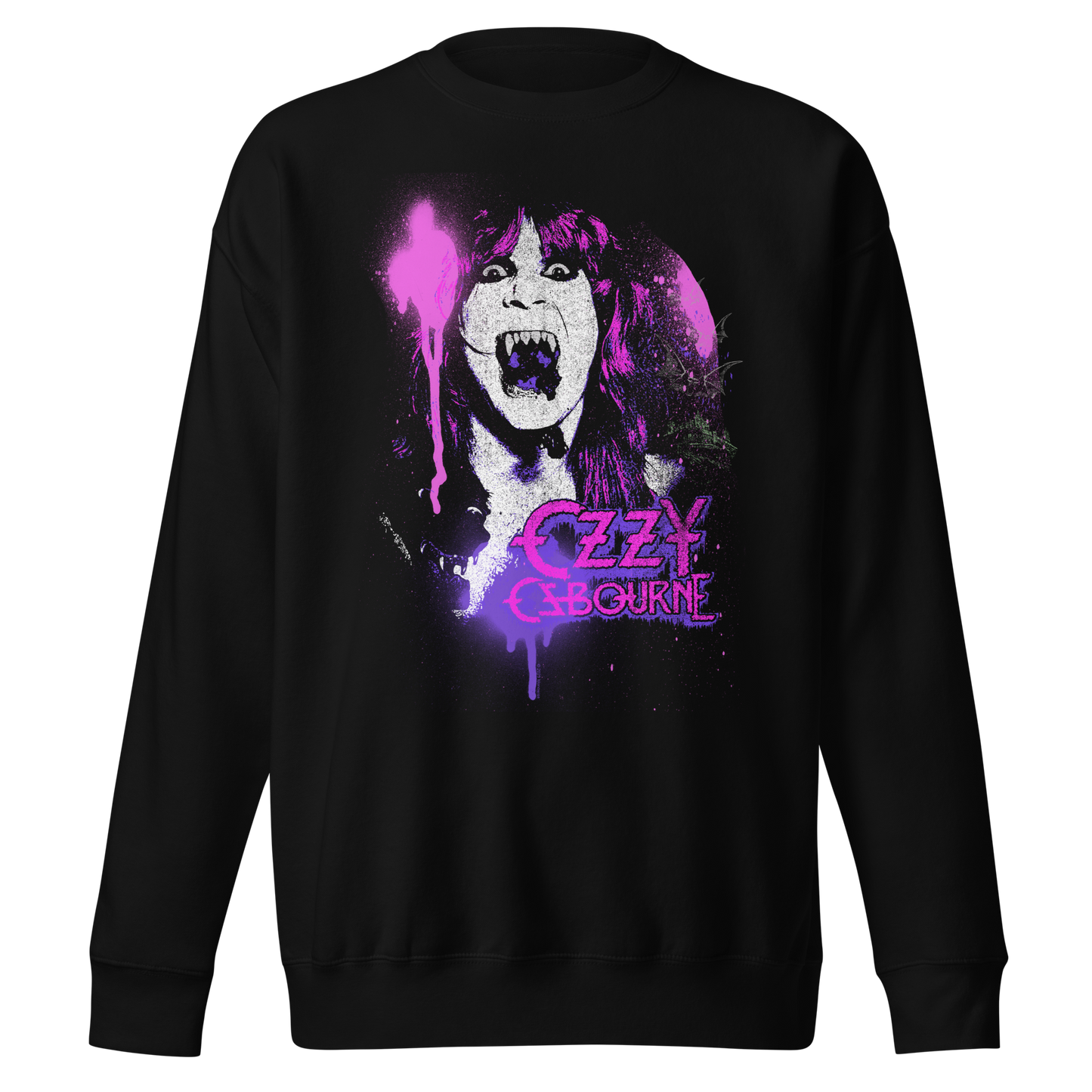 Stakes Ozzy Osbourne Purple Screaming Jumbo Print Sweatshirt [Apparel]