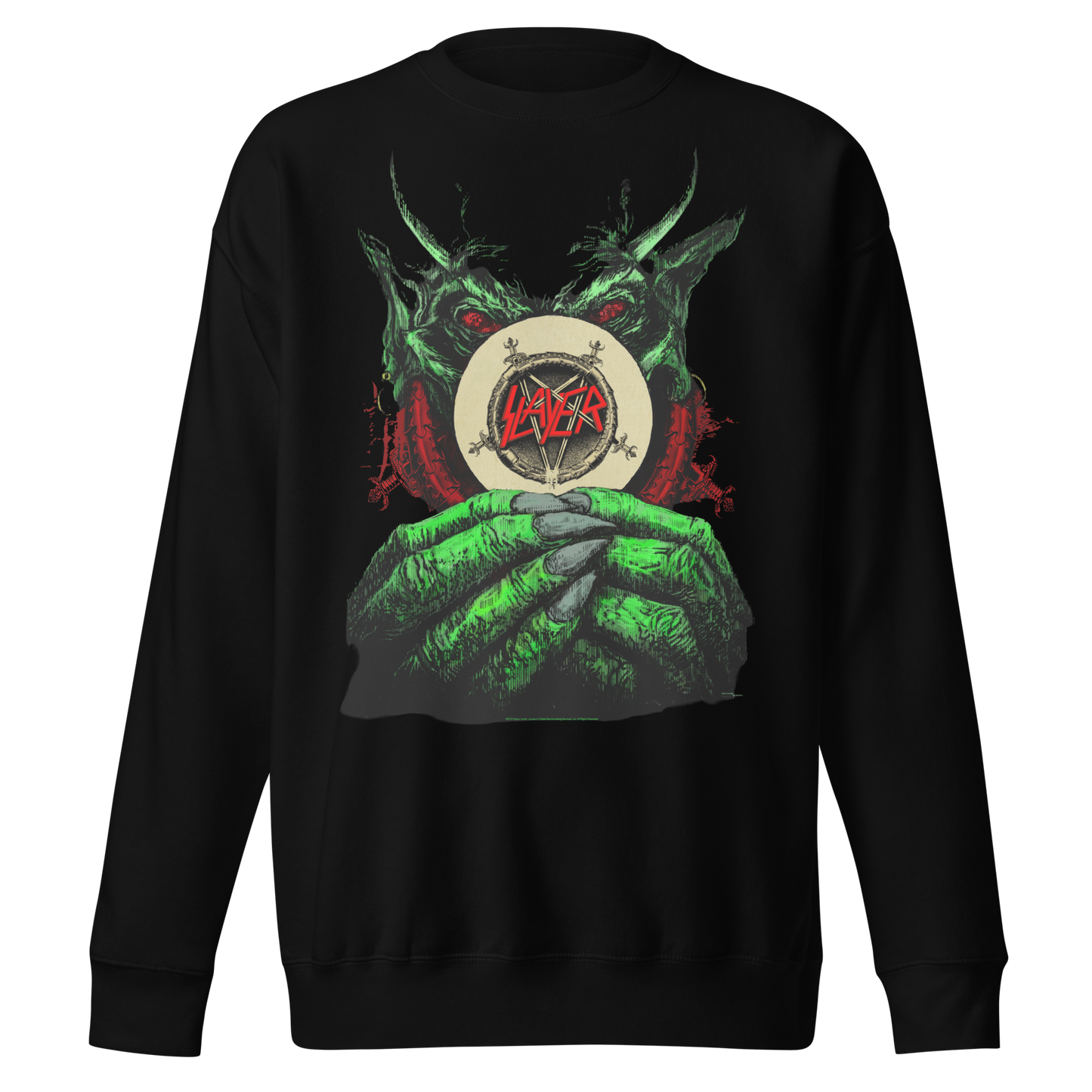 Stakes Slayer Demon Hands Vintage Jumbo Print Sweatshirt [Apparel]