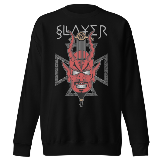 Stakes Slayer Devil's Horns Vintage Jumbo Print Sweatshirt [Apparel]