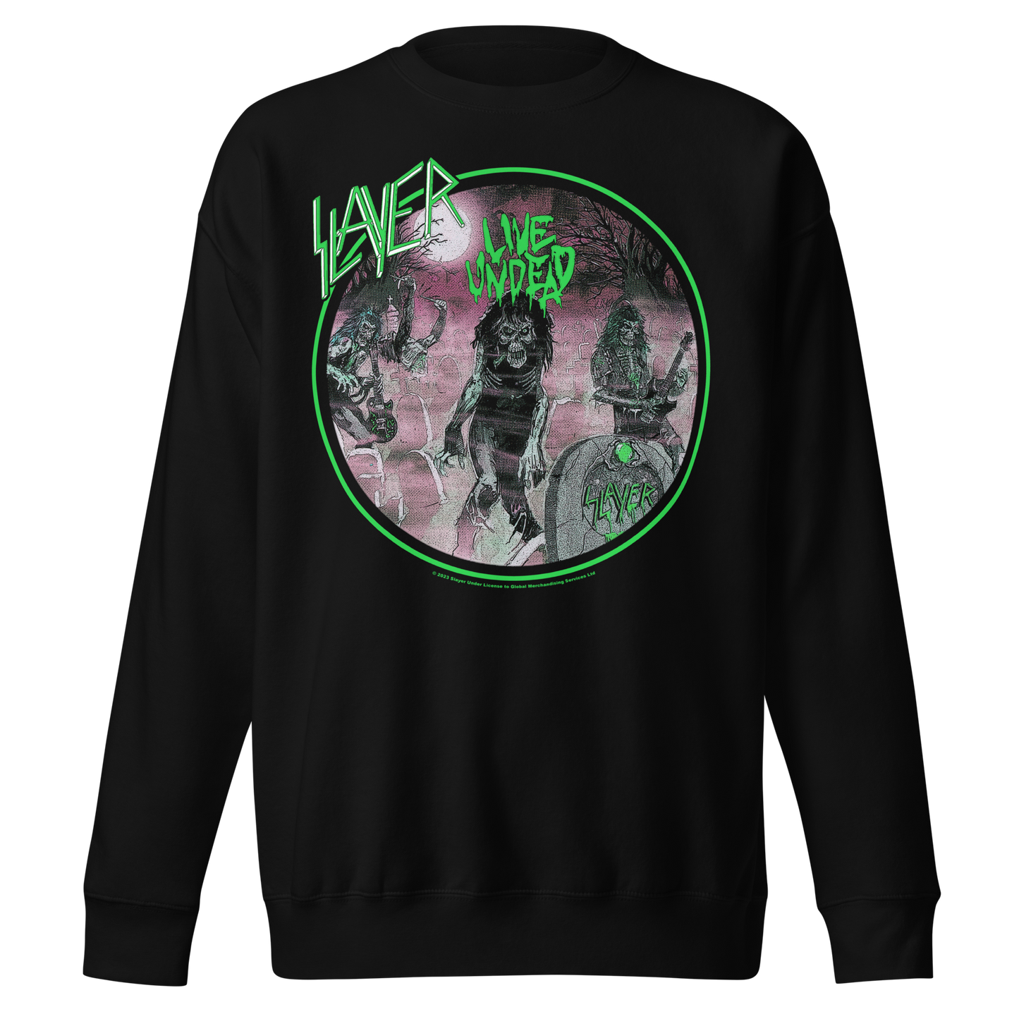 Stakes Slayer Neon Green Undead Jumbo Print Sweatshirt [Apparel]