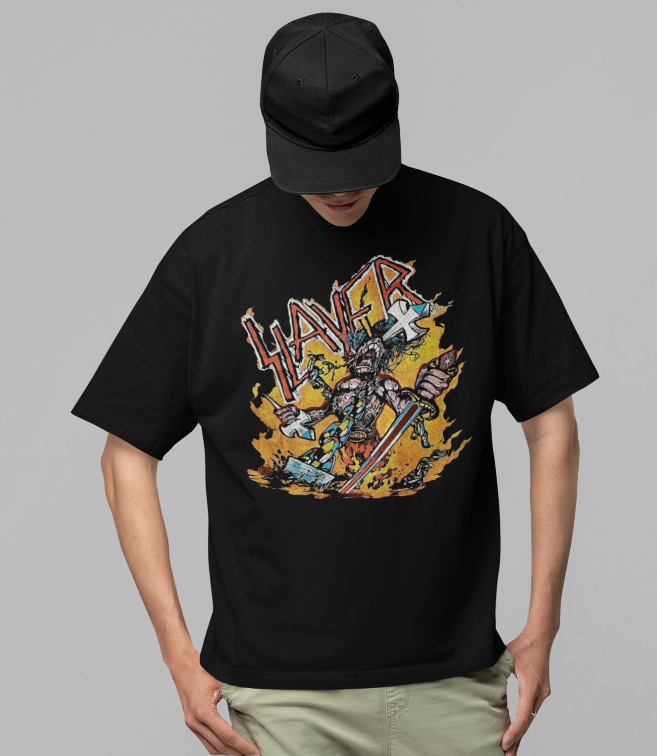 Stakes Slayer - Slain By The Sword Jumbo Print T-Shirt [Apparel]
