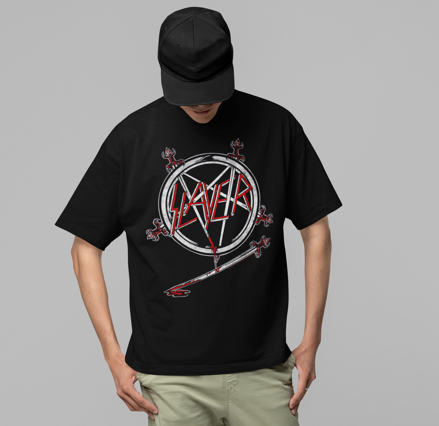 Stakes Slayer Sword Logo Jumbo Print T-shirt [Apparel]