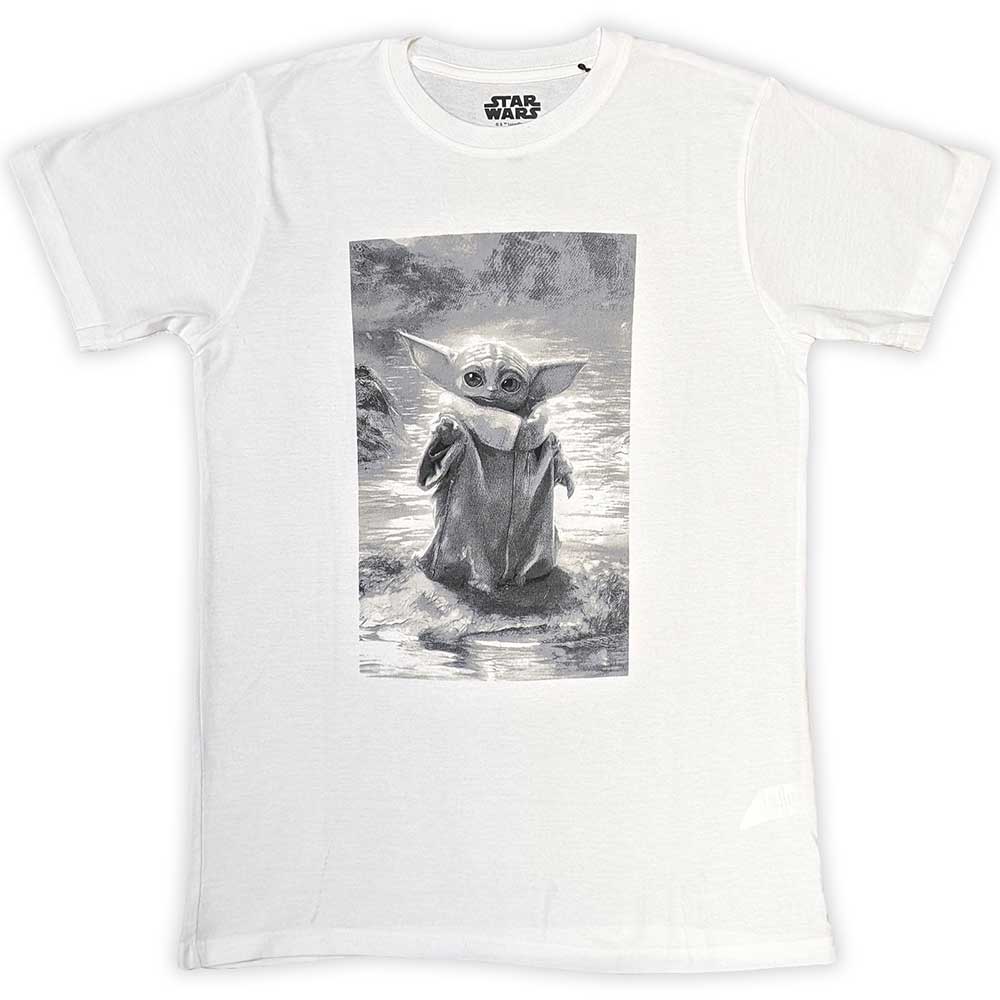 Star Wars The Mandalorian Grogu B&W [T-Shirt]