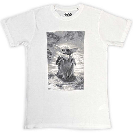 Star Wars The Mandalorian Grogu B&W [T-Shirt]