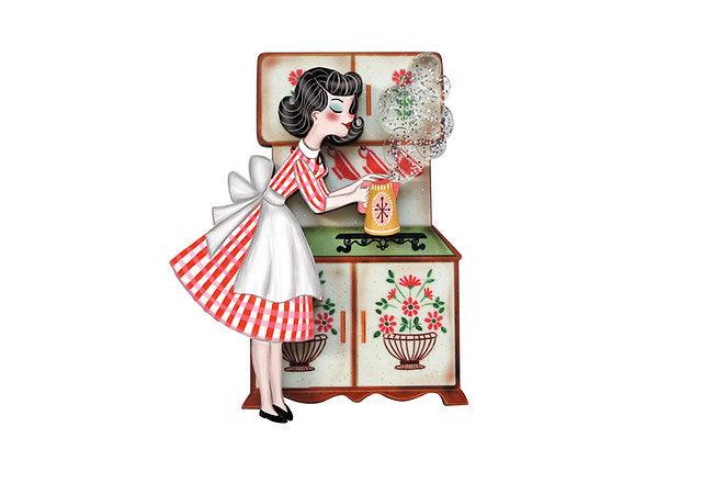 Tea Pin Up Brooch by Laliblue