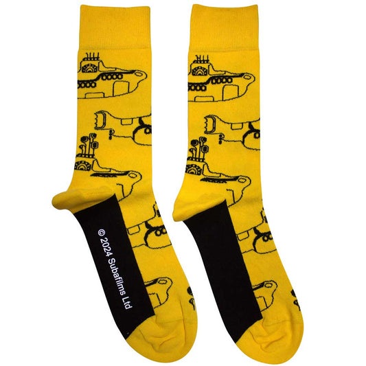 The Beatles Sub Outline Repeat [Socks]