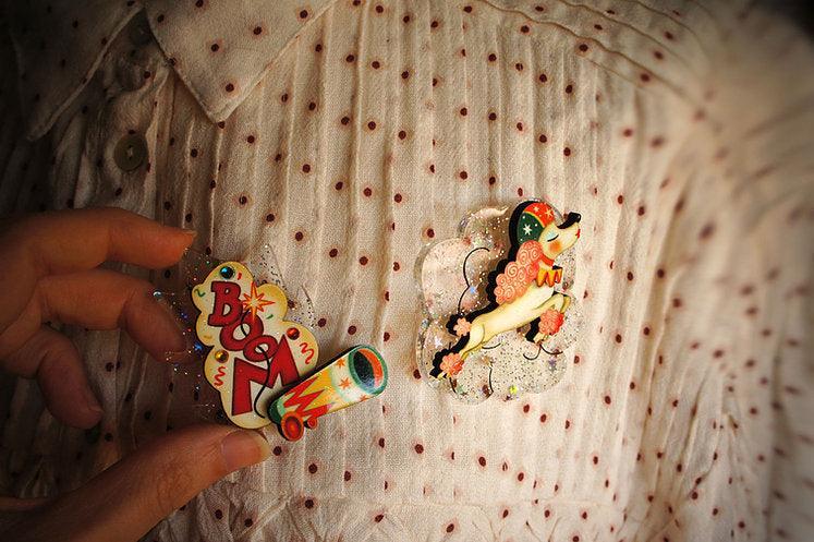 The Bullet Poodle Brooches Halloween Brooch by Laliblue