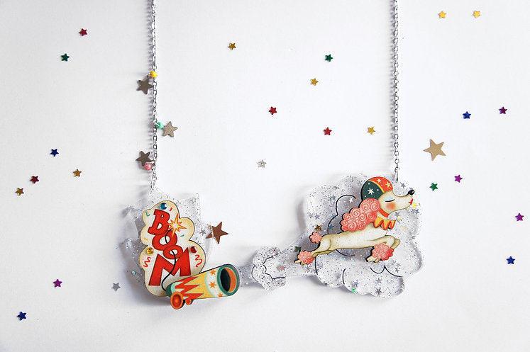 The Bullet Poodle Halloween Necklace by Laliblue