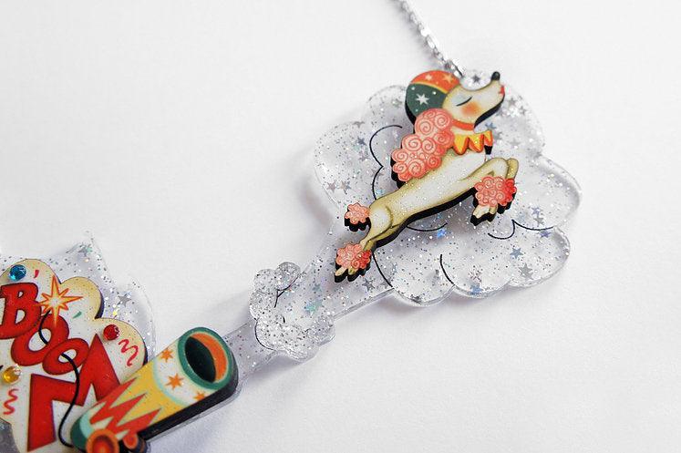 The Bullet Poodle Halloween Necklace by Laliblue