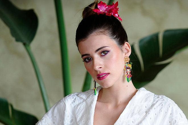 Tropical Tiki Girl Earrings by Laliblue