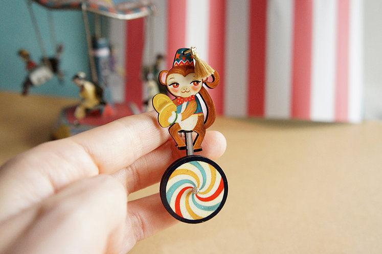 Uni-Cycle Halloween Brooch by Laliblue
