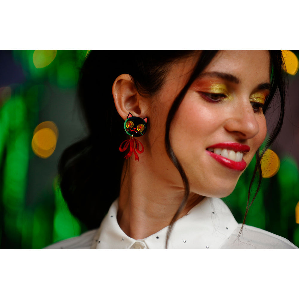 Vampire Kitten Earrings by Laliblue