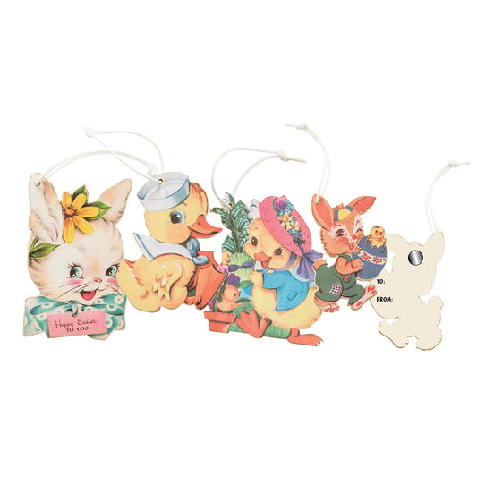 Vintage-Inspired Easter Ornament Gift Tag Set