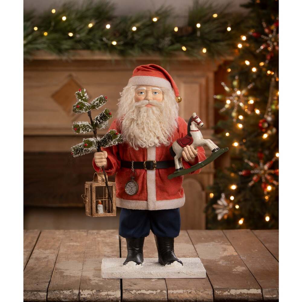 Vintage Santa with Toy Horse by Bethany Lowe Designs