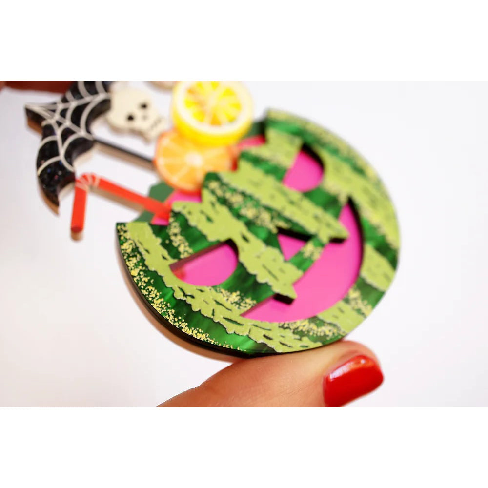 Watermelon Cocktail Brooch by Laliblue