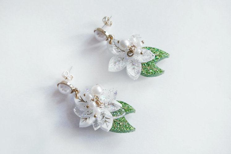 Winter Flowers Earrings by Laliblue