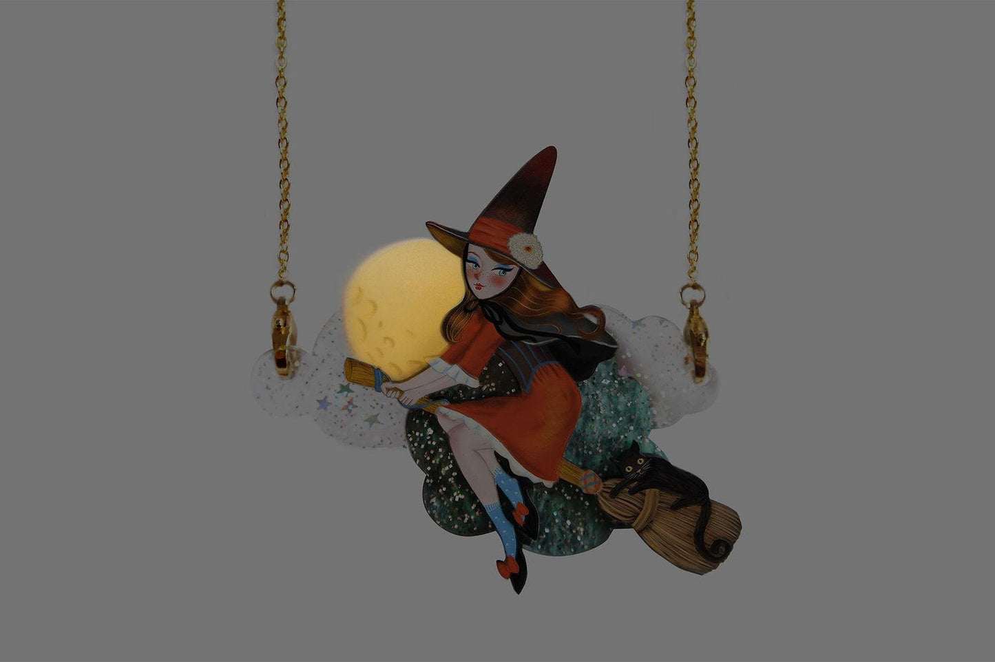 Witch Convertible Necklace-Brooch by Laliblue
