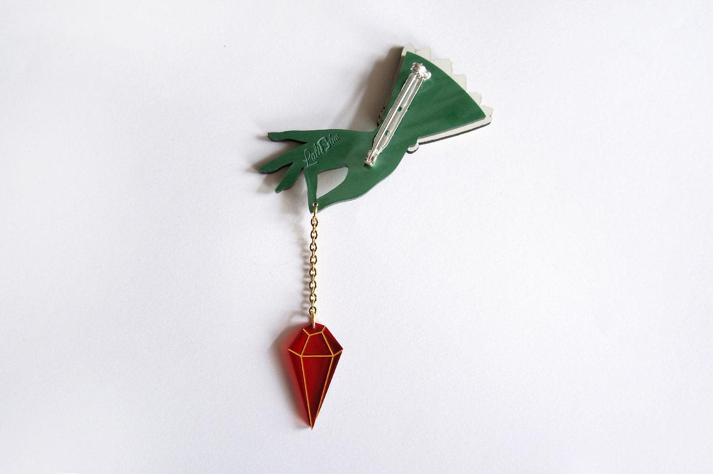 Witch Pendulum Halloween Brooch by Laliblue