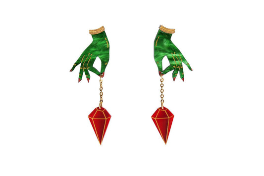 Witch Pendulum Halloween Earrings by Laliblue