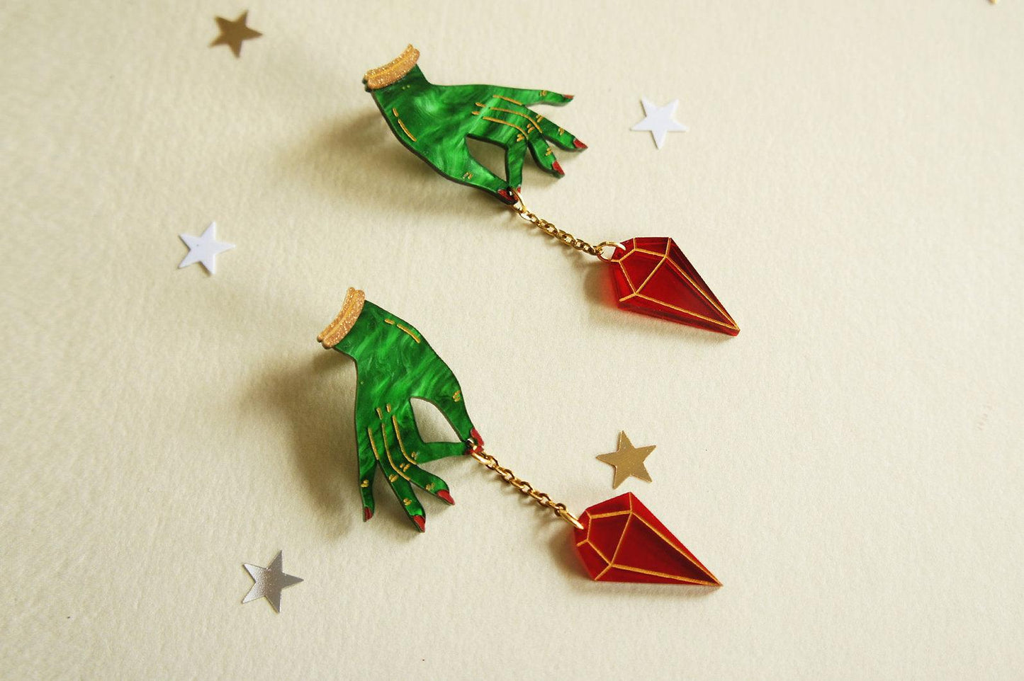 Witch Pendulum Halloween Earrings by Laliblue