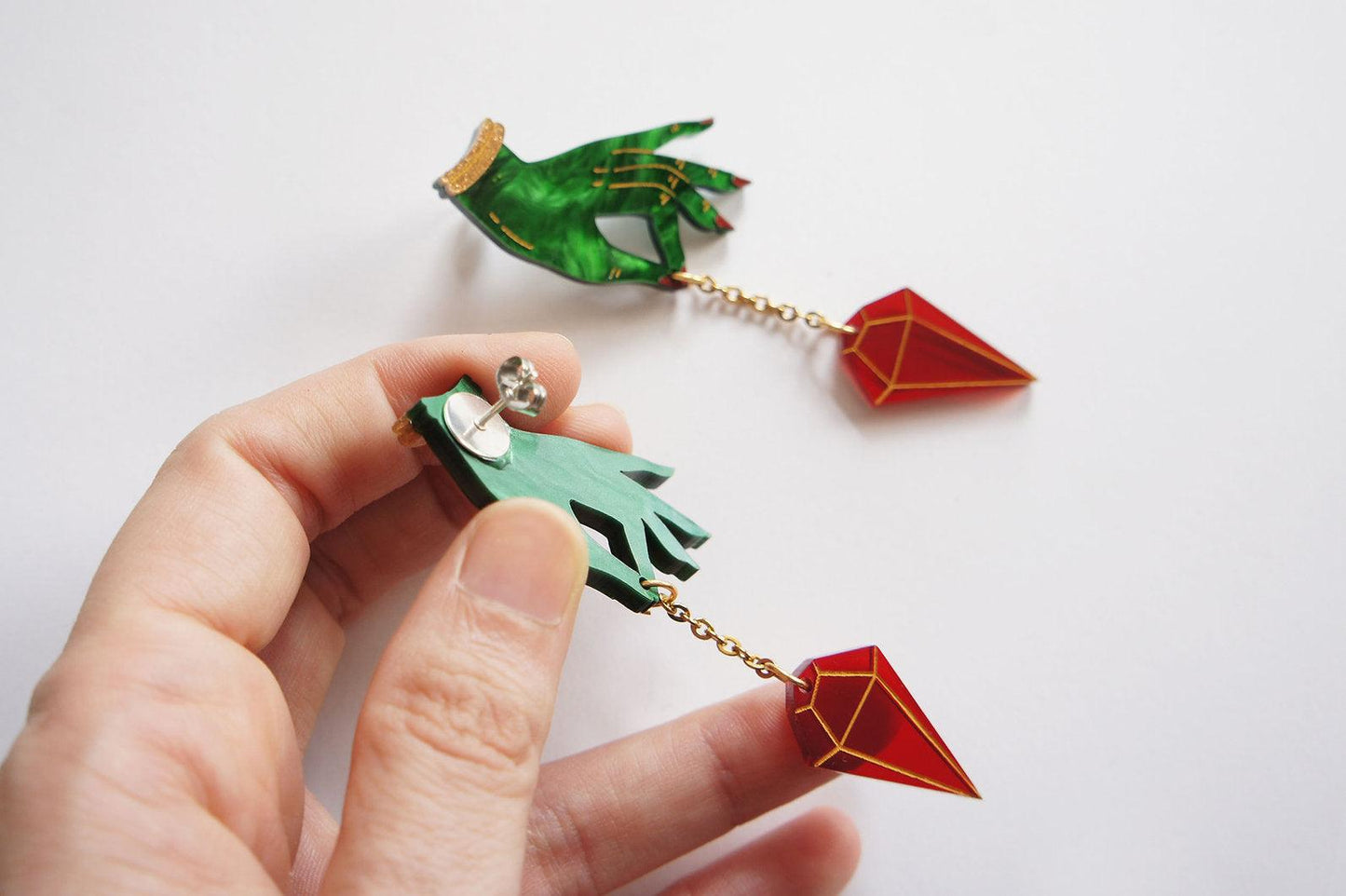 Witch Pendulum Halloween Earrings by Laliblue