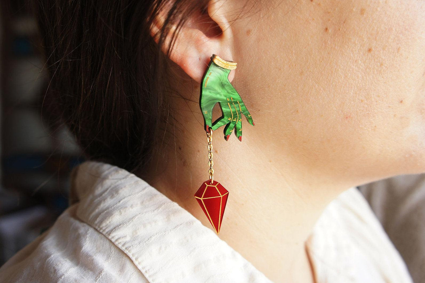 Witch Pendulum Halloween Earrings by Laliblue
