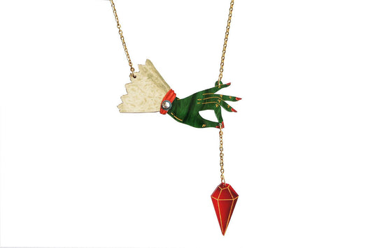 Witch Pendulum Halloween Necklace by Laliblue