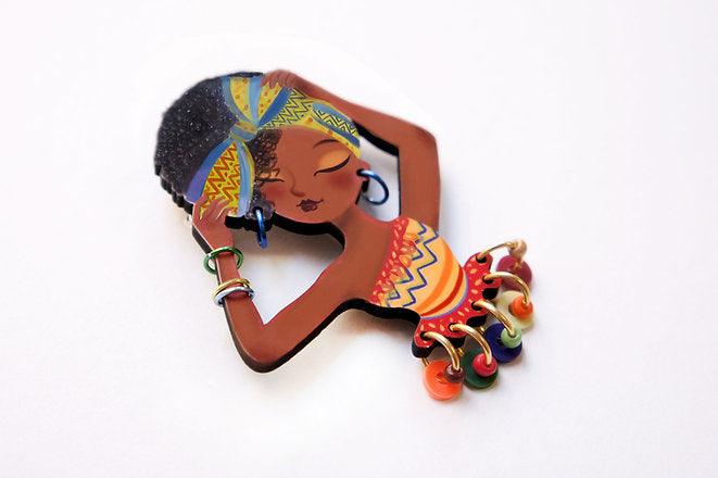 World Day of African Culture brooch by Laliblue