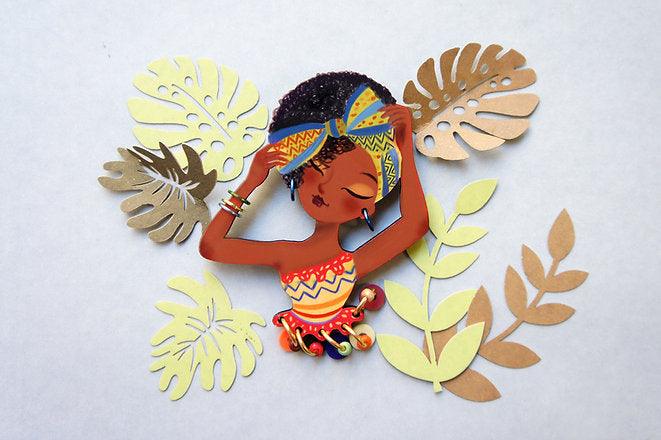 World Day of African Culture brooch by Laliblue